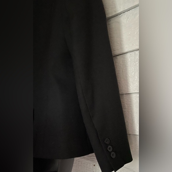 Anne Klein Size 6 Black Wool Blend Jacket w/ Topstitching NWOT - Picture 3 of 7
